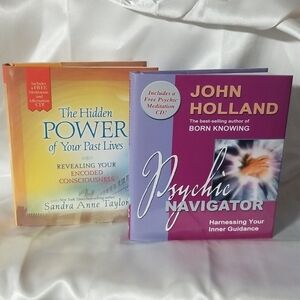 Past Life and Psychic Awareness hardback books with CDs. Self help.